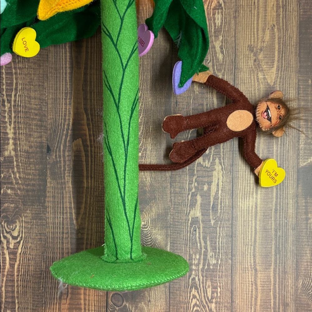 RARE HTF - 2009 Annalee Bananas For You Monkey Tree Candy Hearts Palm Tree - Picture 3 of 5